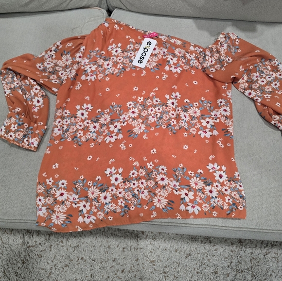 Bloom Women's Floral Orange Top - Picture 1 of 4